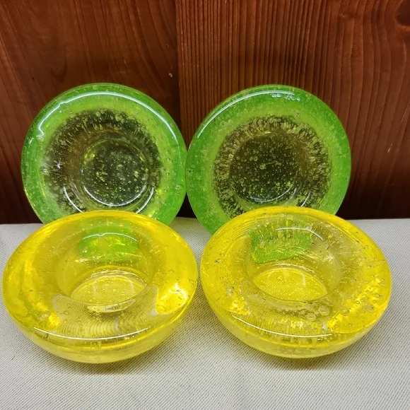 Glass Tea Light Set Vibrant Colors - Picture 7 of 7